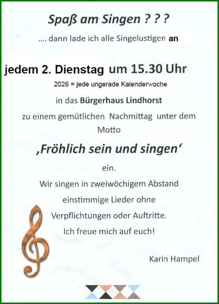 Singen im Bürgerhaus